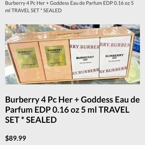 Burberry Her & Goddess Travel Eau de Parfum Set - Peach & White
